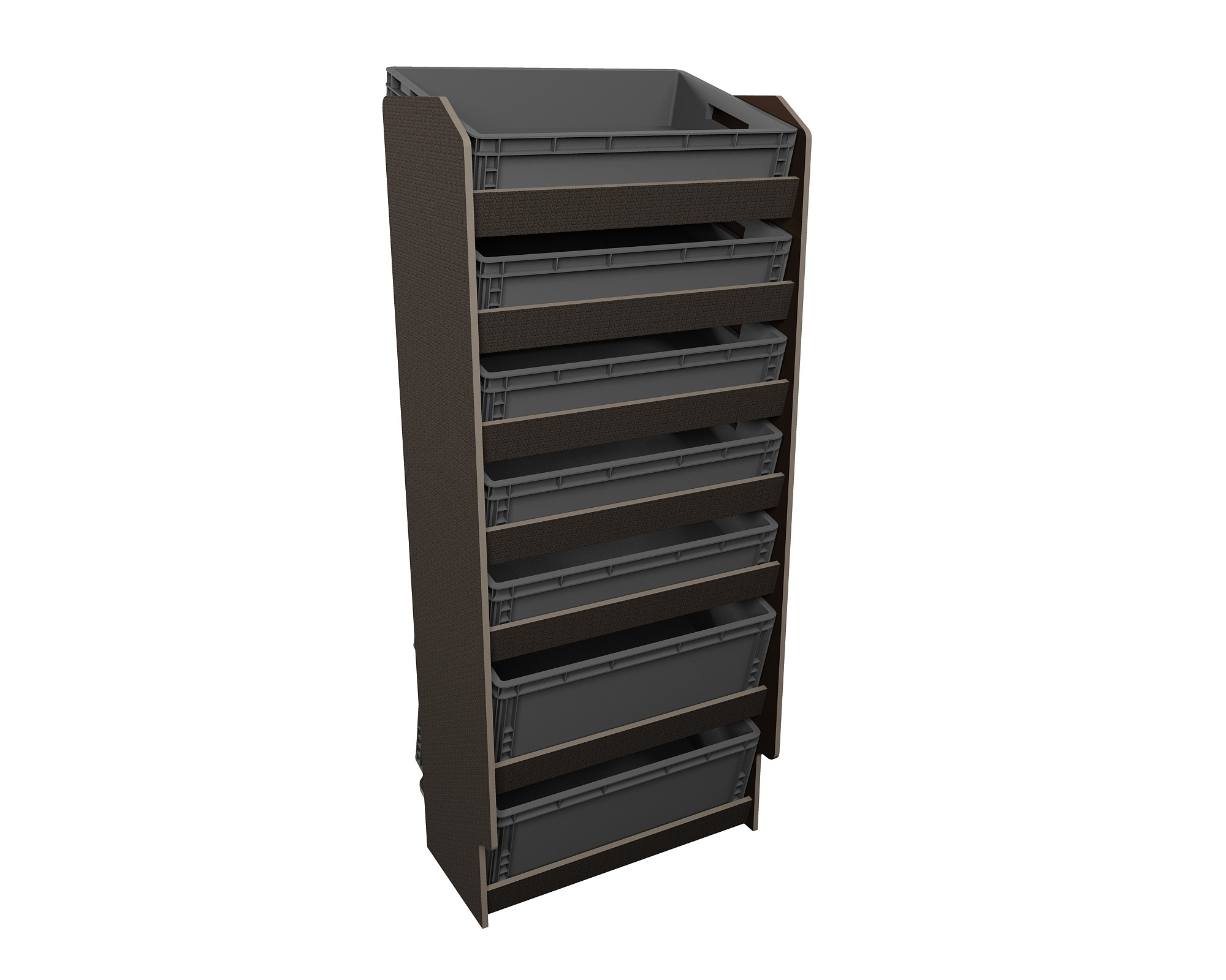 Fahrzeugregal für Euroboxen 600 x 400 mm, Typ 1, mit Euroboxen