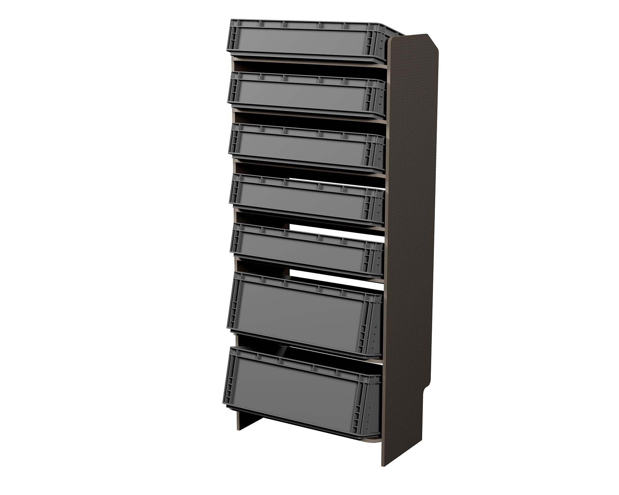 Fahrzeugregal für Euroboxen 600 x 400 mm, Typ 1, mit Euroboxen