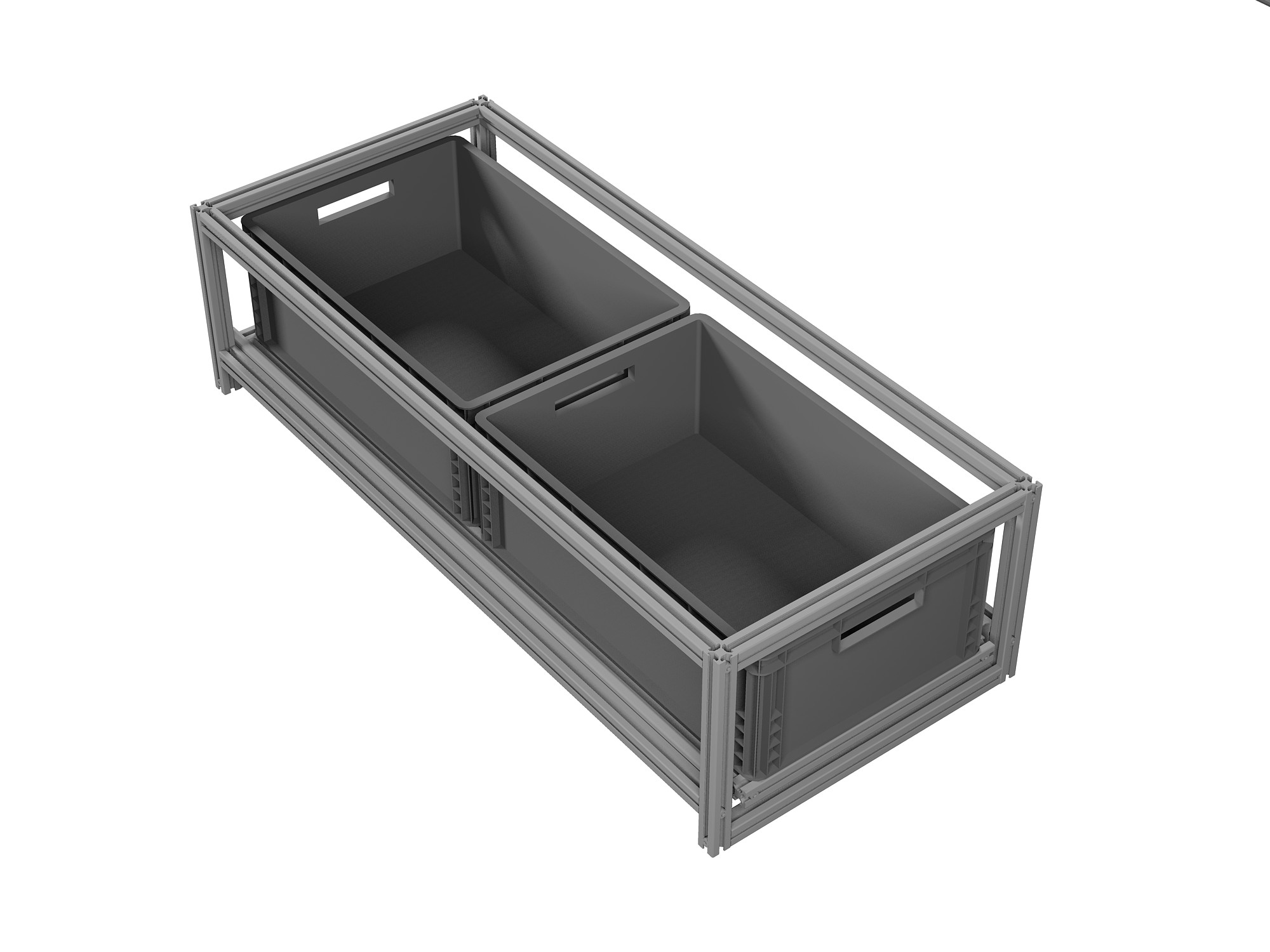 Heckauszug Euroboxen für Camper, Caravan, Wohnmobil & Nutzfahrzeuge, 220 kg Tragkraft, Typ 12, ohne Euroboxen