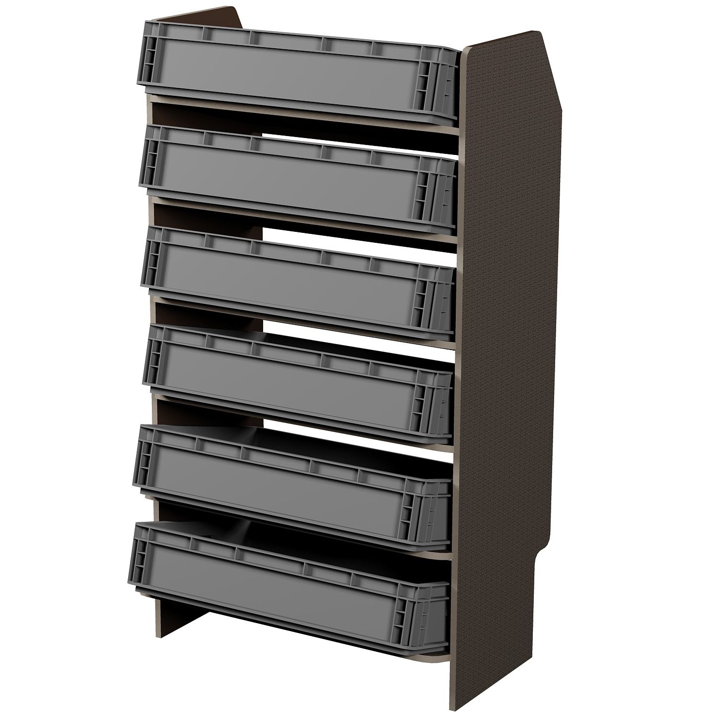 Fahrzeugregal für Euroboxen 600 x 400 mm, Typ 1, mit Euroboxen
