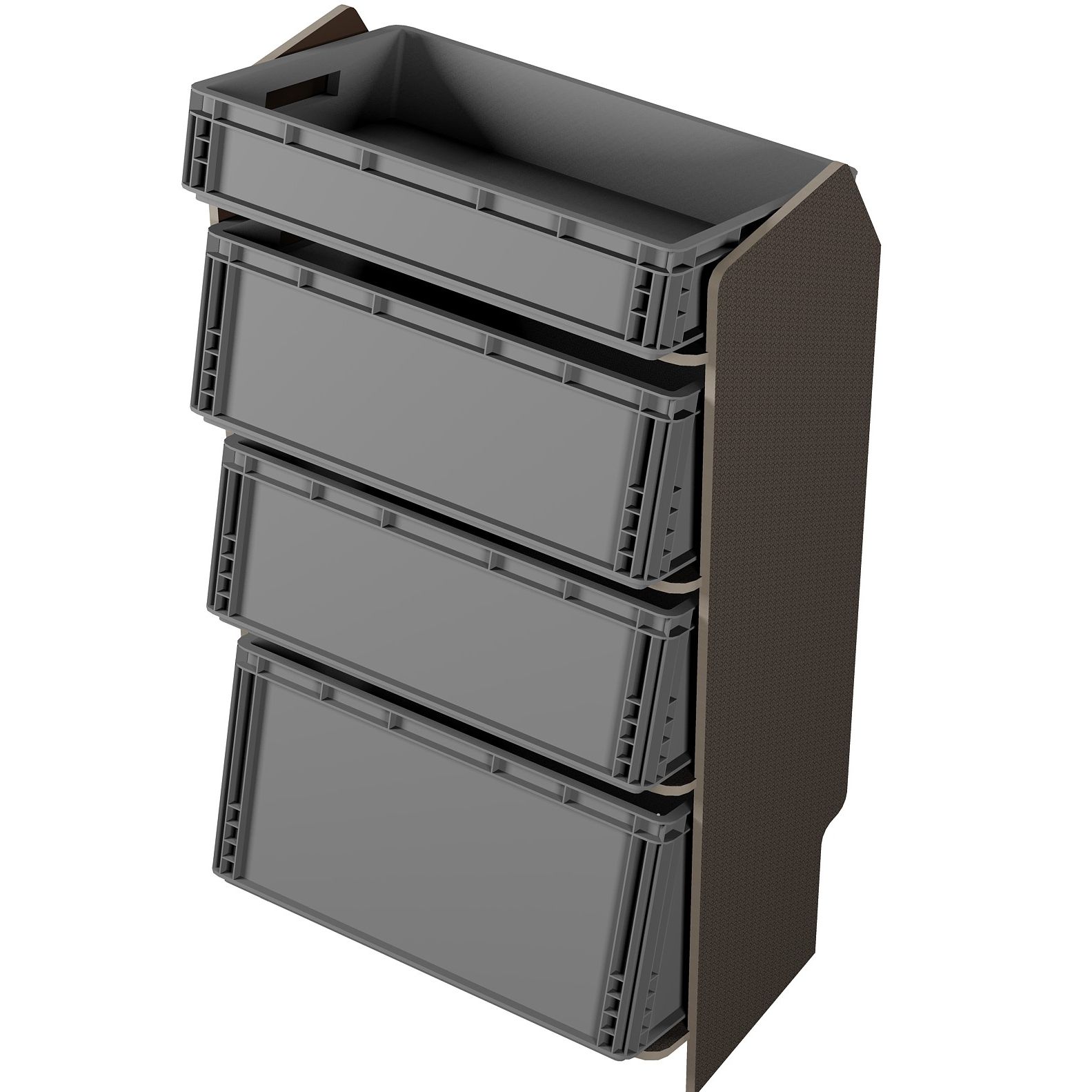 Fahrzeugregal für Euroboxen 600 x 400 mm, Typ 3, mit Euroboxen