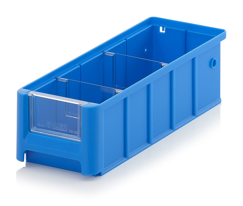 Regalbox 117 x 90 x 300 mm + Sichtfenster + 2 Querteiler