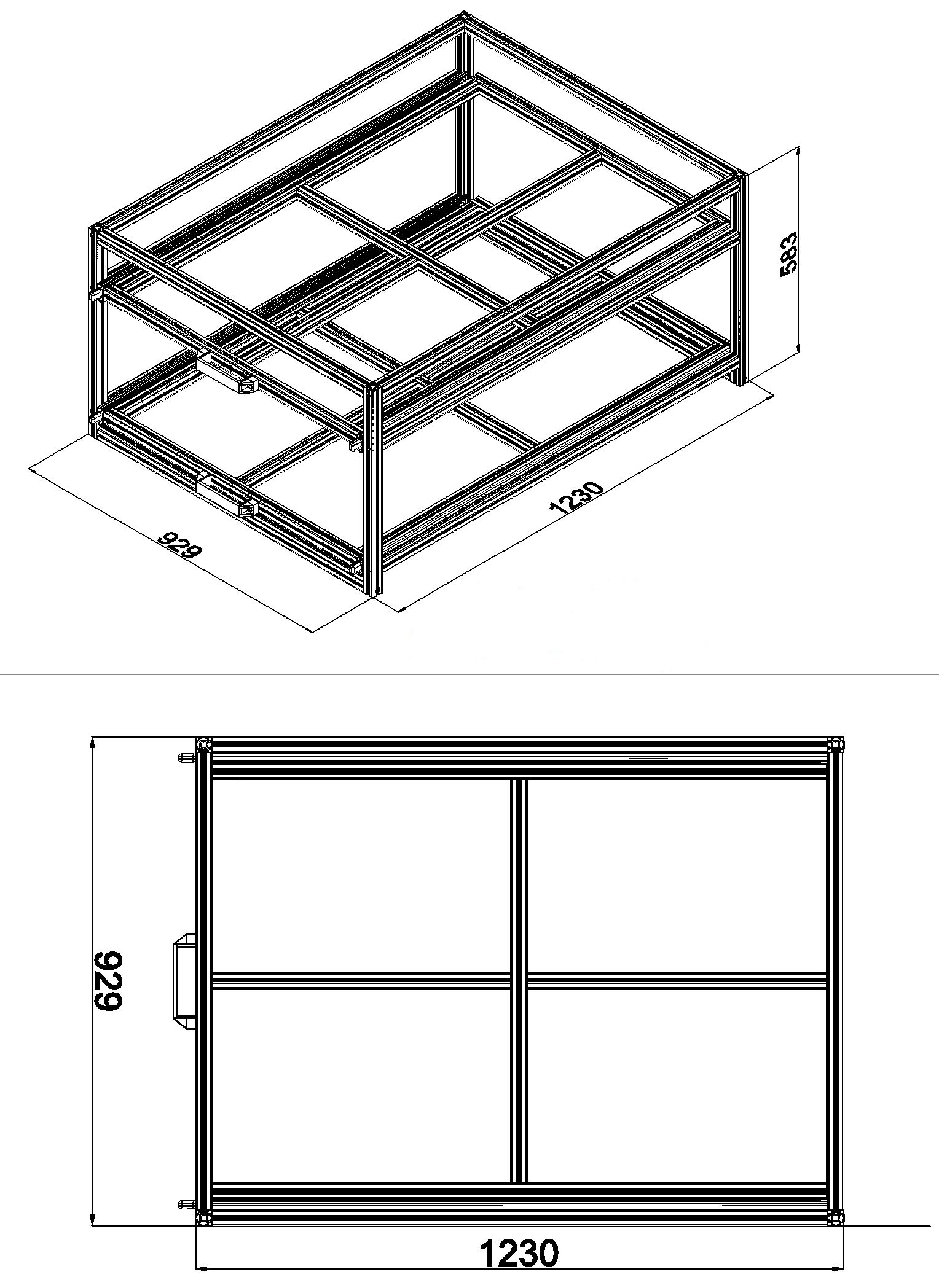 Heckauszug 800 x 1200 mm Euroboxen für Camper, Caravan, Wohnmobil & Nutzfahrzeuge, 220 kg Tragkraft, Typ 34, ohne Euroboxen