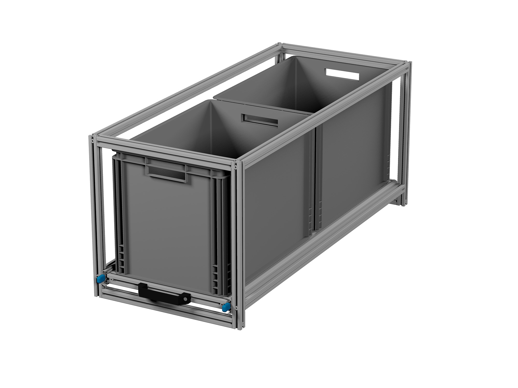 Heckauszug 400 x 1200 mm Euroboxen, 1-teilig, 1-stockig, für Camper, Caravan, Wohnmobil & Nutzfahrzeuge