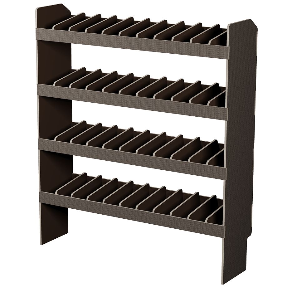 Fahrzeugregal 1450 x 1490 x 350 mm, für Einstecktrennwände, 460 mm Bodenfreiheit