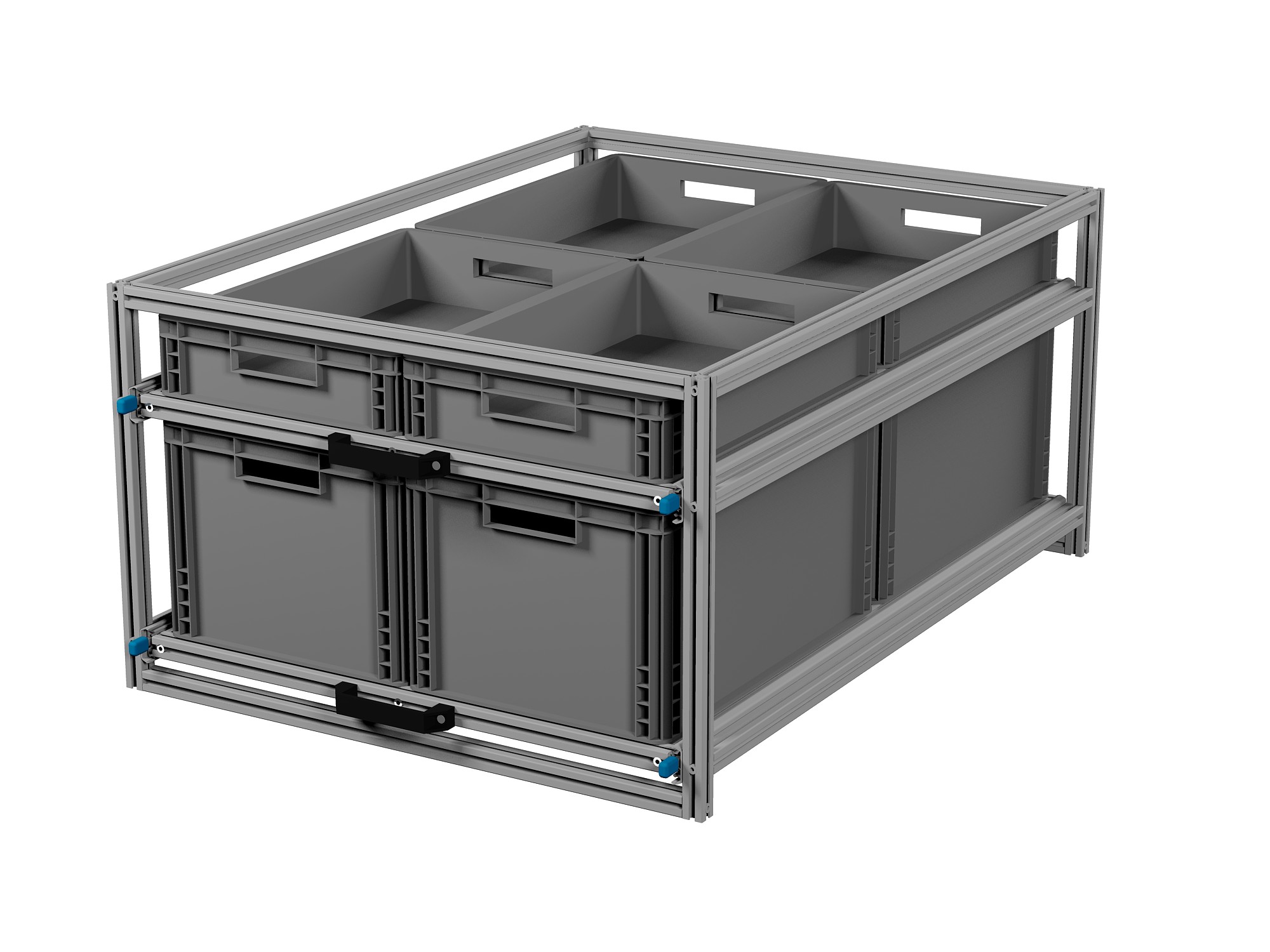 Heckauszug 800 x 1200 mm Euroboxen für Camper, Caravan, Wohnmobil & Nutzfahrzeuge, 220 kg Tragkraft, Typ 34, ohne Euroboxen