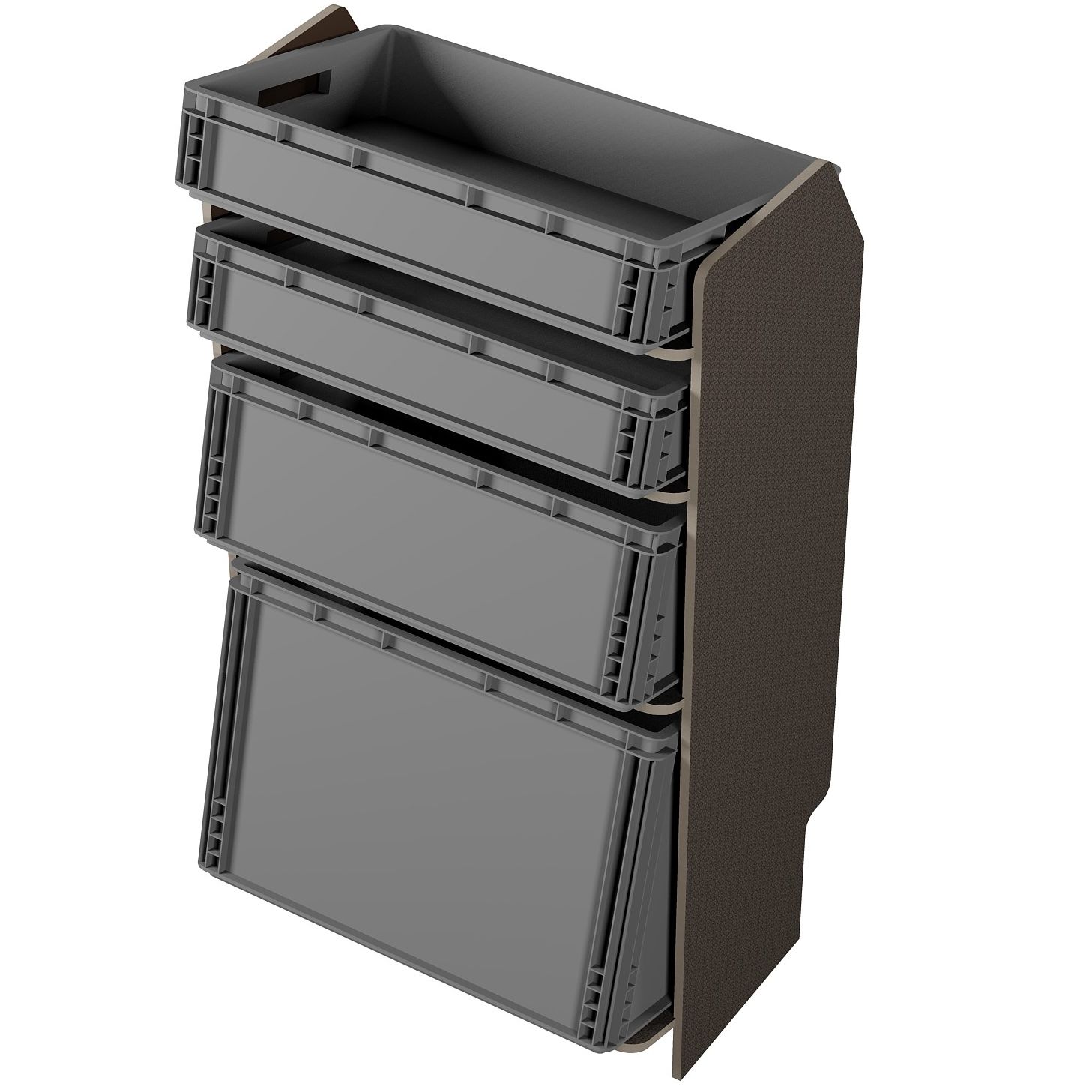 Fahrzeugregal für Euroboxen 600 x 400 mm, Typ 5, mit Euroboxen