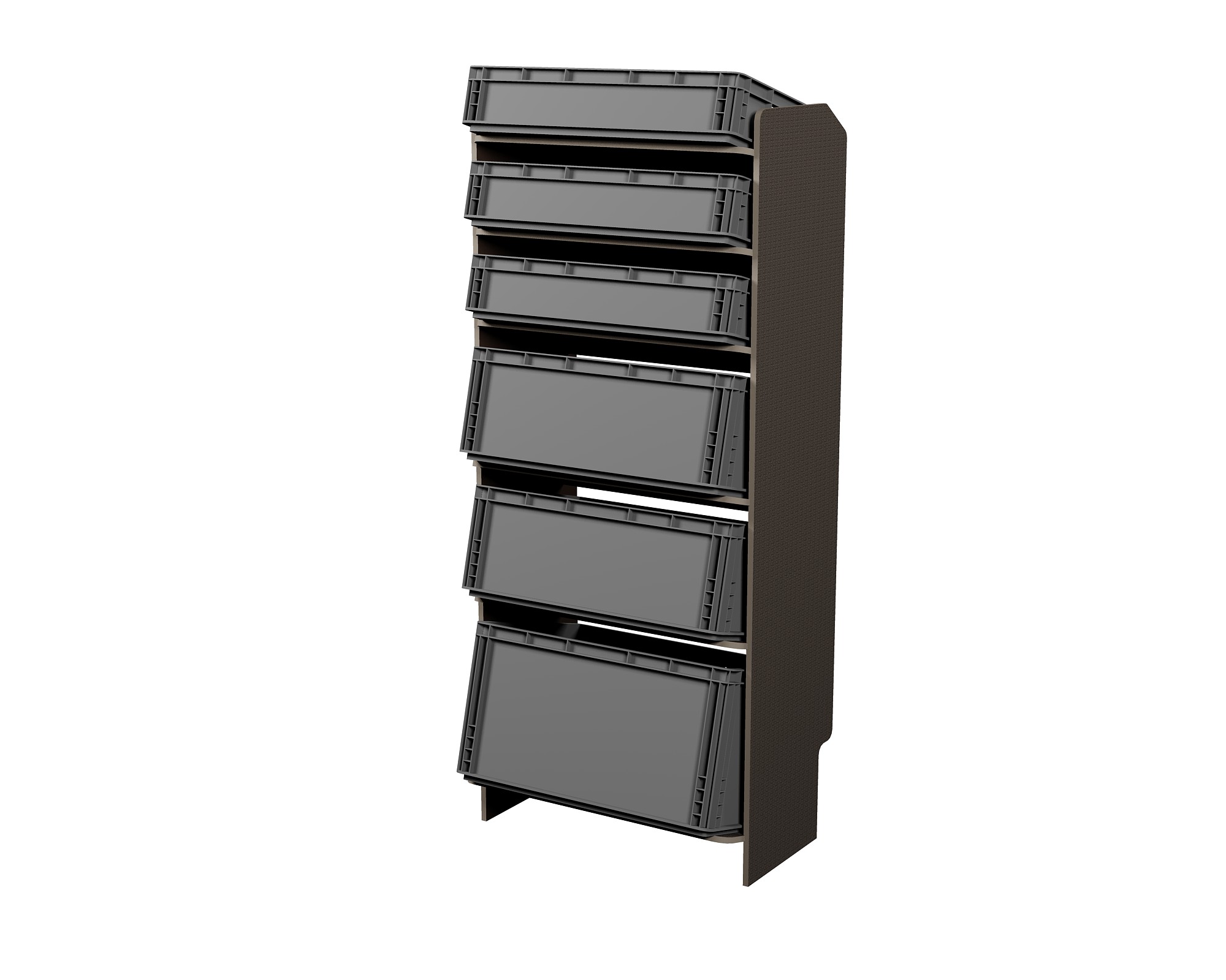 Fahrzeugregal für Euroboxen 600 x 400 mm, Typ 2, mit Euroboxen