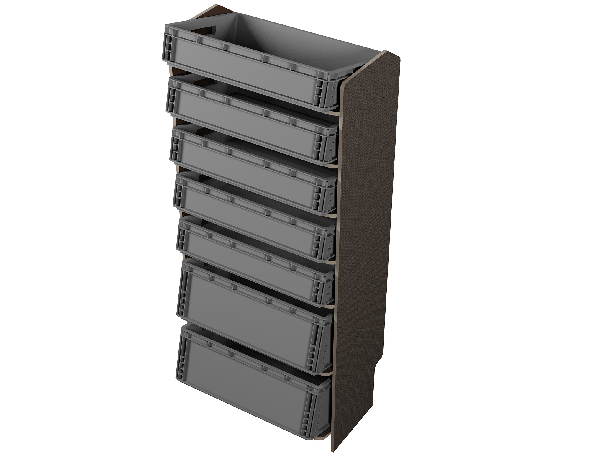 Fahrzeugregal für Euroboxen 600 x 400 mm, Typ 1, mit Euroboxen