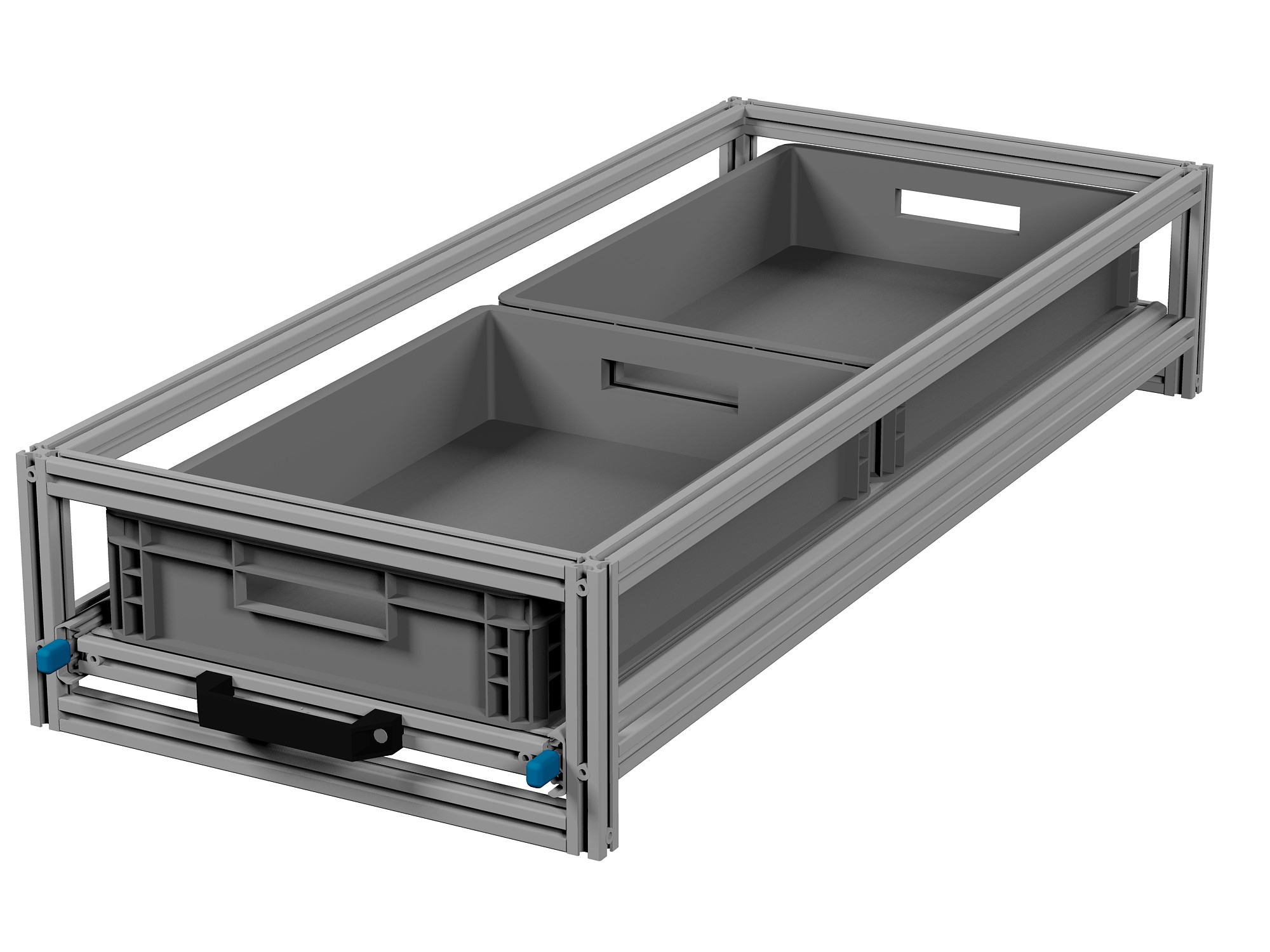 Heckauszug Euroboxen für Camper, Caravan, Wohnmobil & Nutzfahrzeuge, 220 kg Tragkraft, Typ 11, ohne Euroboxen