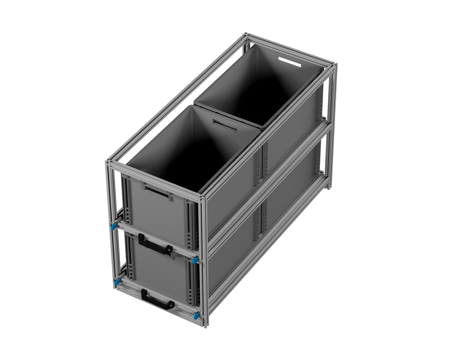 Heckauszug Euroboxen für Camper, Caravan, Wohnmobil & Nutzfahrzeuge, 220 kg Tragkraft, Typ 3, ohne Euroboxen