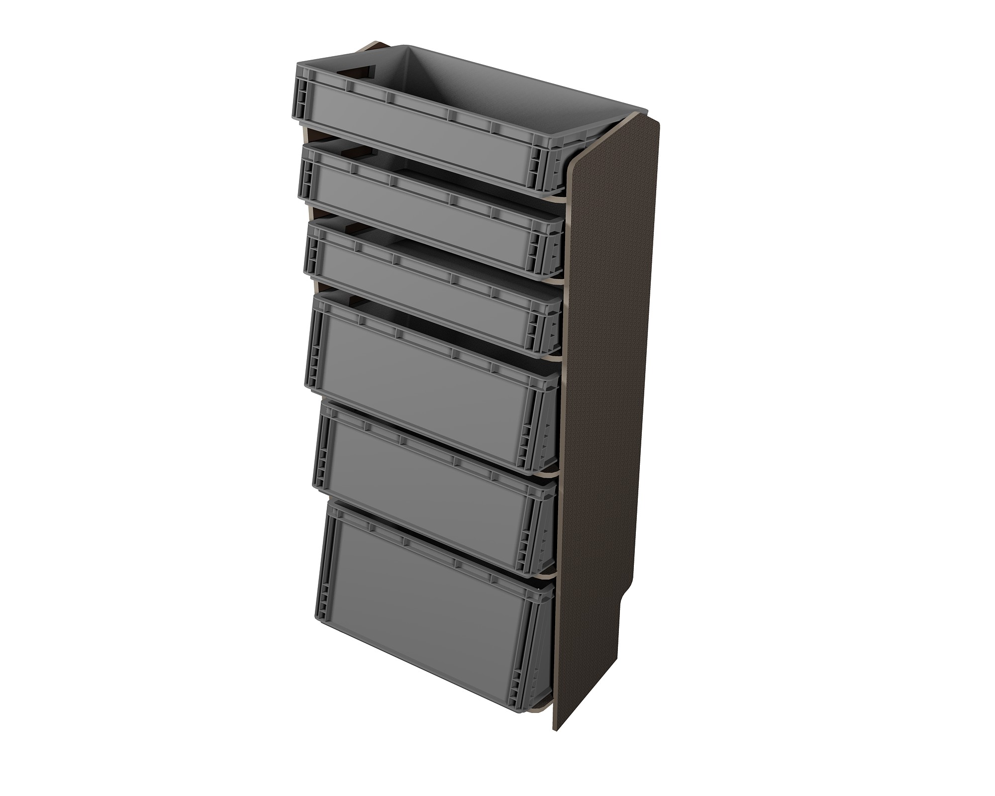 Fahrzeugregal für Euroboxen 600 x 400 mm, Typ 2, mit Euroboxen