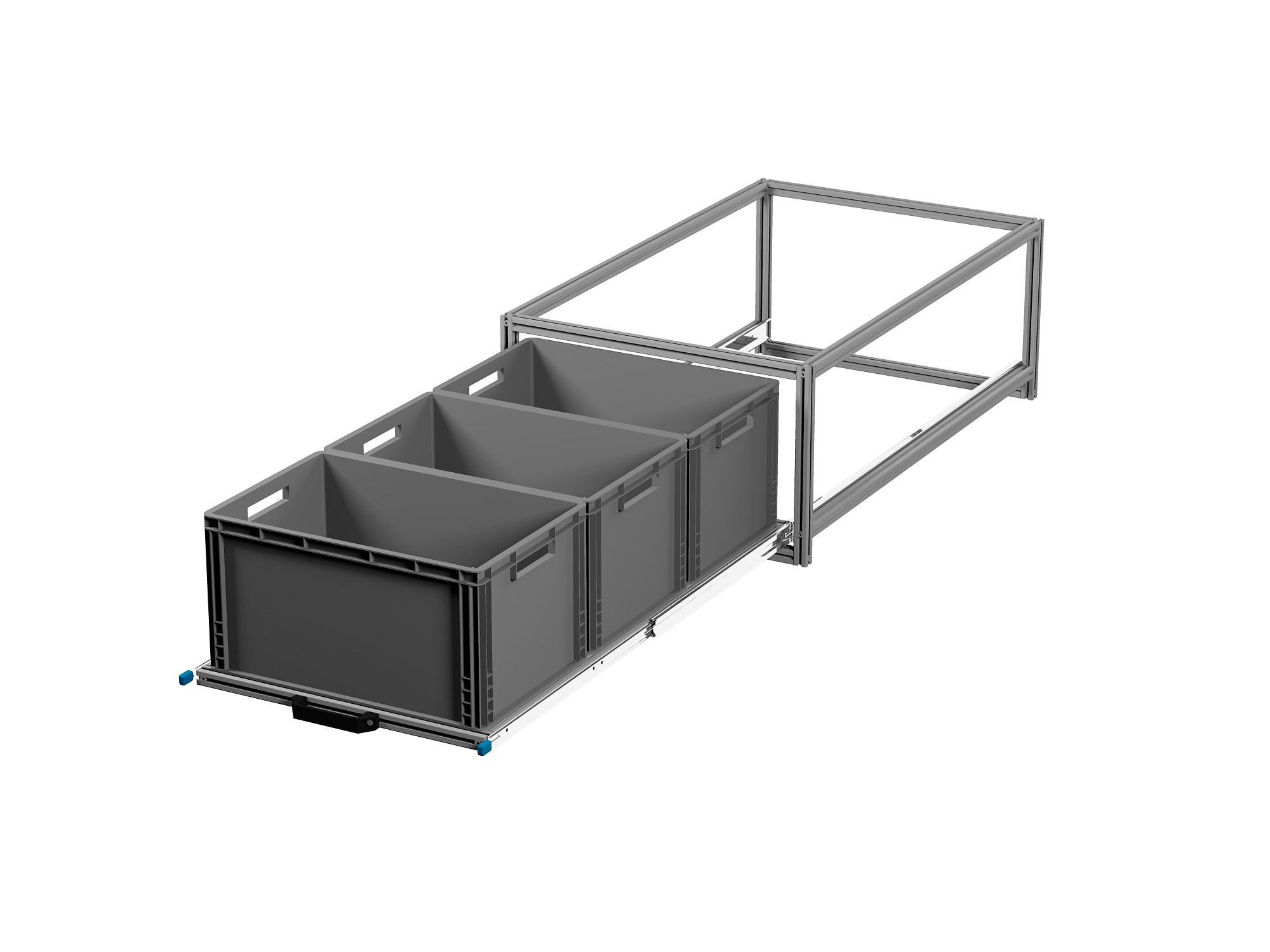 Heckauszug 600 x 1200 mm Euroboxen für Camper, Caravan, Wohnmobil & Nutzfahrzeuge, 70 kg Tragkraft, Typ 43, ohne Euroboxen
