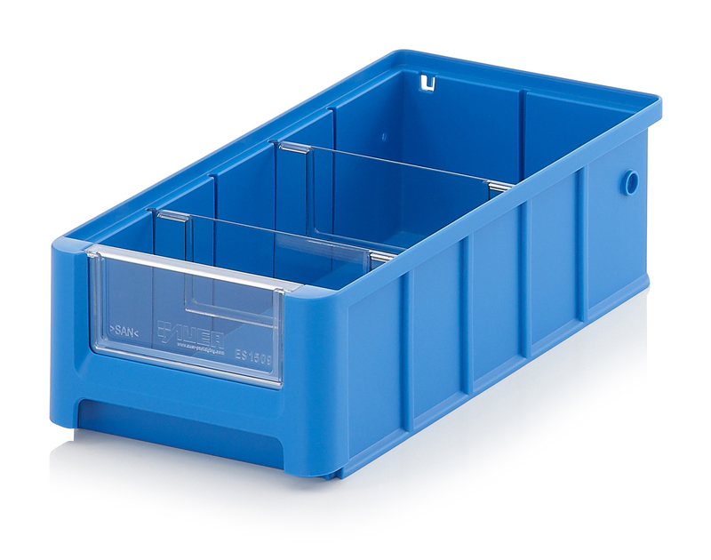 Regalbox 156 x 90 x 300 mm + Sichtfenster + 2 Querteiler