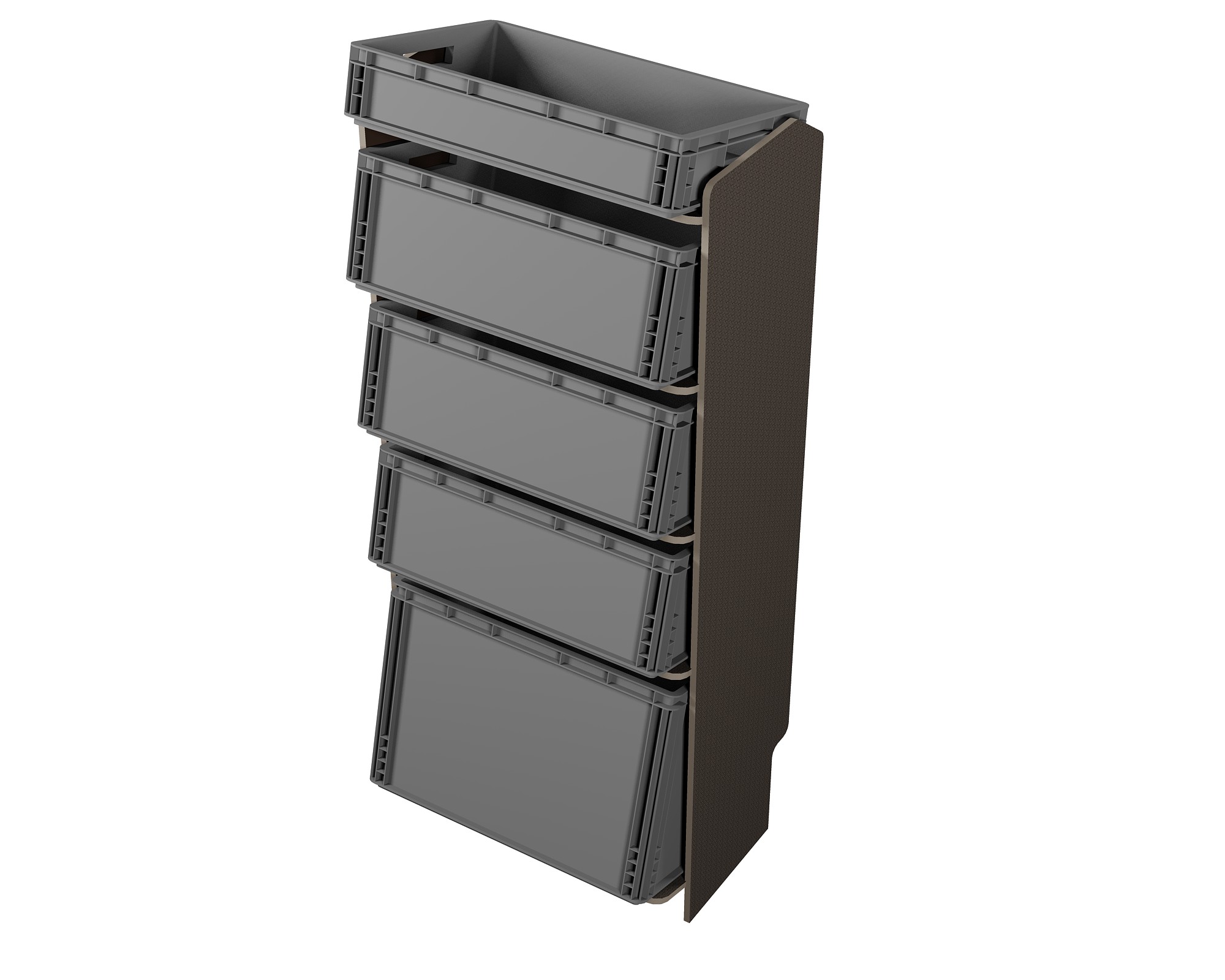 Fahrzeugregal für Euroboxen 600 x 400 mm, Typ 3, mit Euroboxen