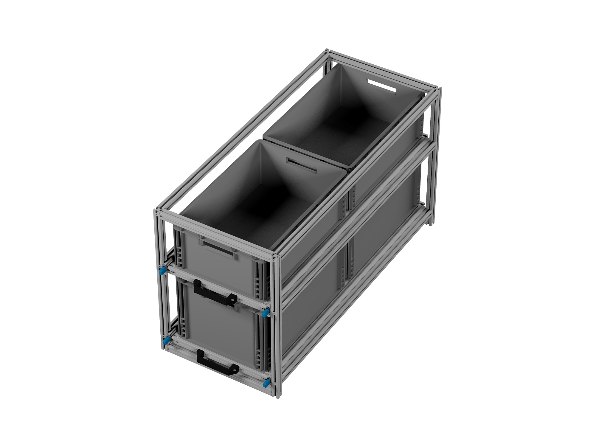 Heckauszug Euroboxen für Camper, Caravan, Wohnmobil & Nutzfahrzeuge, 70 kg Tragkraft, Typ 2, ohne Euroboxen