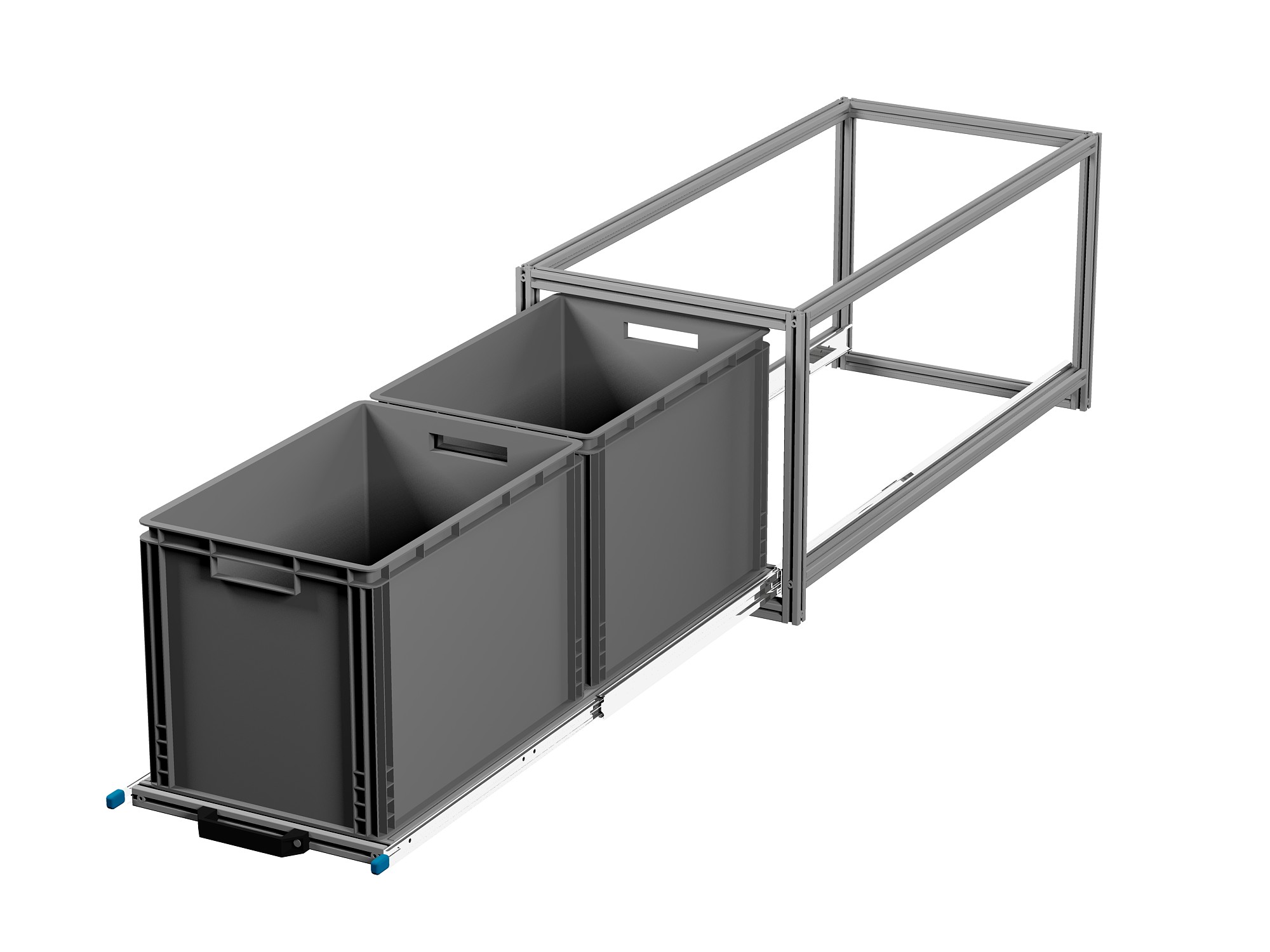 Heckauszug Euroboxen für Camper, Caravan, Wohnmobil & Nutzfahrzeuge, 70 kg Tragkraft, Typ 14, ohne Euroboxen