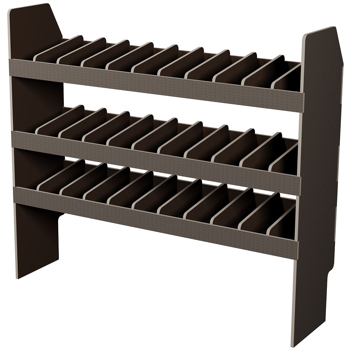 Fahrzeugregal 1300 x 1150 x 350 mm, für Einstecktrennwände, 340 mm Bodenfreiheit