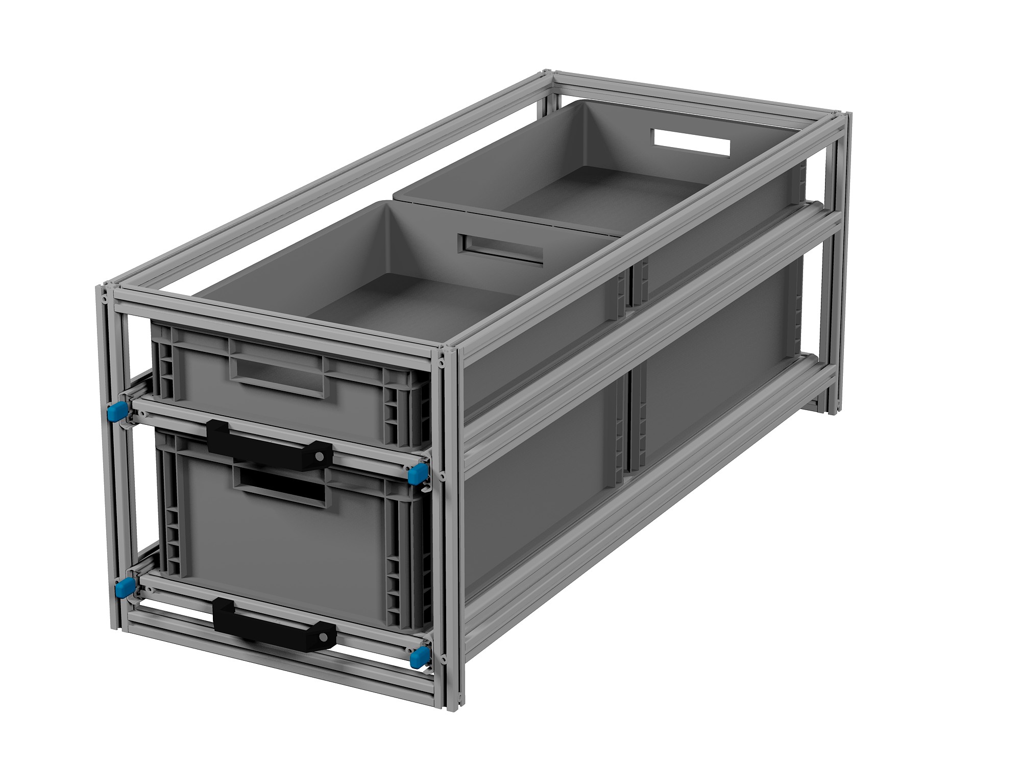 Heckauszug Euroboxen für Camper, Caravan, Wohnmobil & Nutzfahrzeuge, 70 kg Tragkraft, Typ 5, ohne Euroboxen