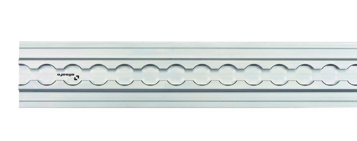 Airlineschiene allsafe Standard mit Flansch, 1471 mm, inkl. Montagekleberkartusche (1x310 ml)