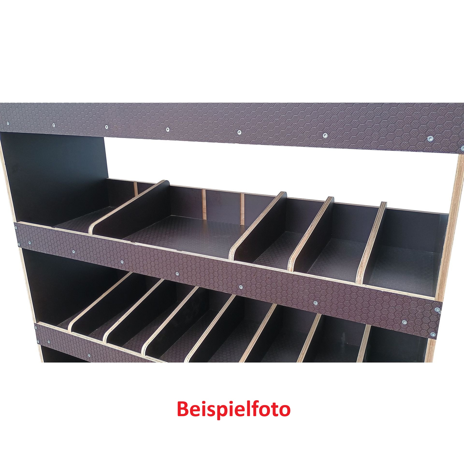 Fahrzeugregal 1150 x 1150 x 350 mm, für Einstecktrennwände, 340 mm Bodenfreiheit