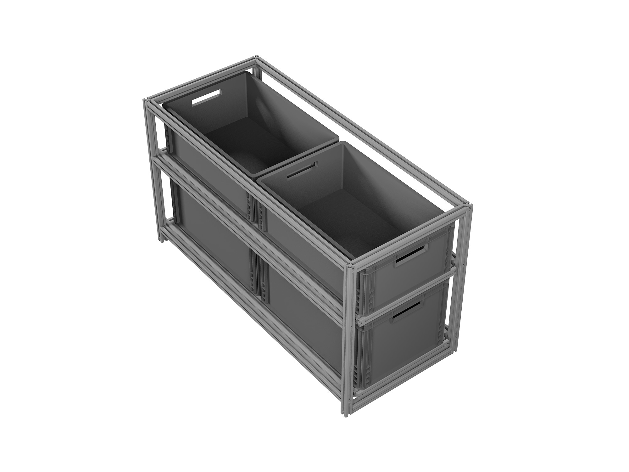 Heckauszug Euroboxen für Camper, Caravan, Wohnmobil & Nutzfahrzeuge, 70 kg Tragkraft, Typ 2, ohne Euroboxen