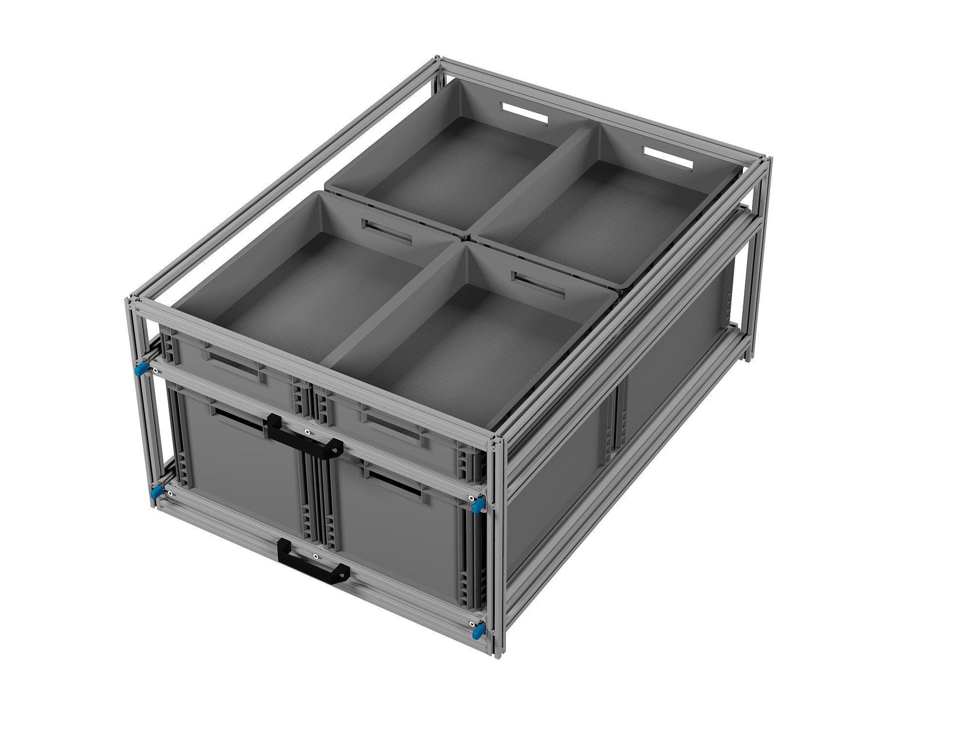 Heckauszug 800 x 1200 mm Euroboxen für Camper, Caravan, Wohnmobil & Nutzfahrzeuge, 220 kg Tragkraft, Typ 34, ohne Euroboxen