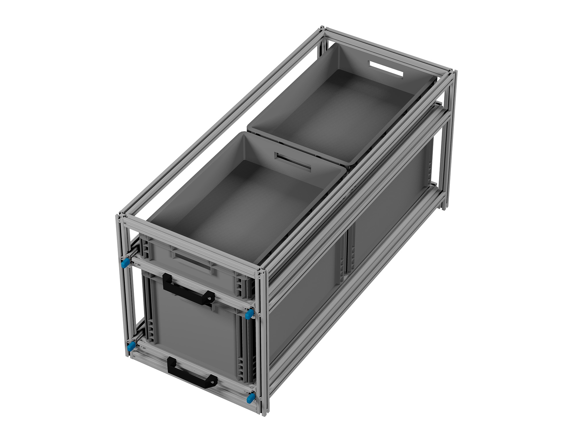 Heckauszug Euroboxen für Camper, Caravan, Wohnmobil & Nutzfahrzeuge, 70 kg Tragkraft, Typ 6, ohne Euroboxen