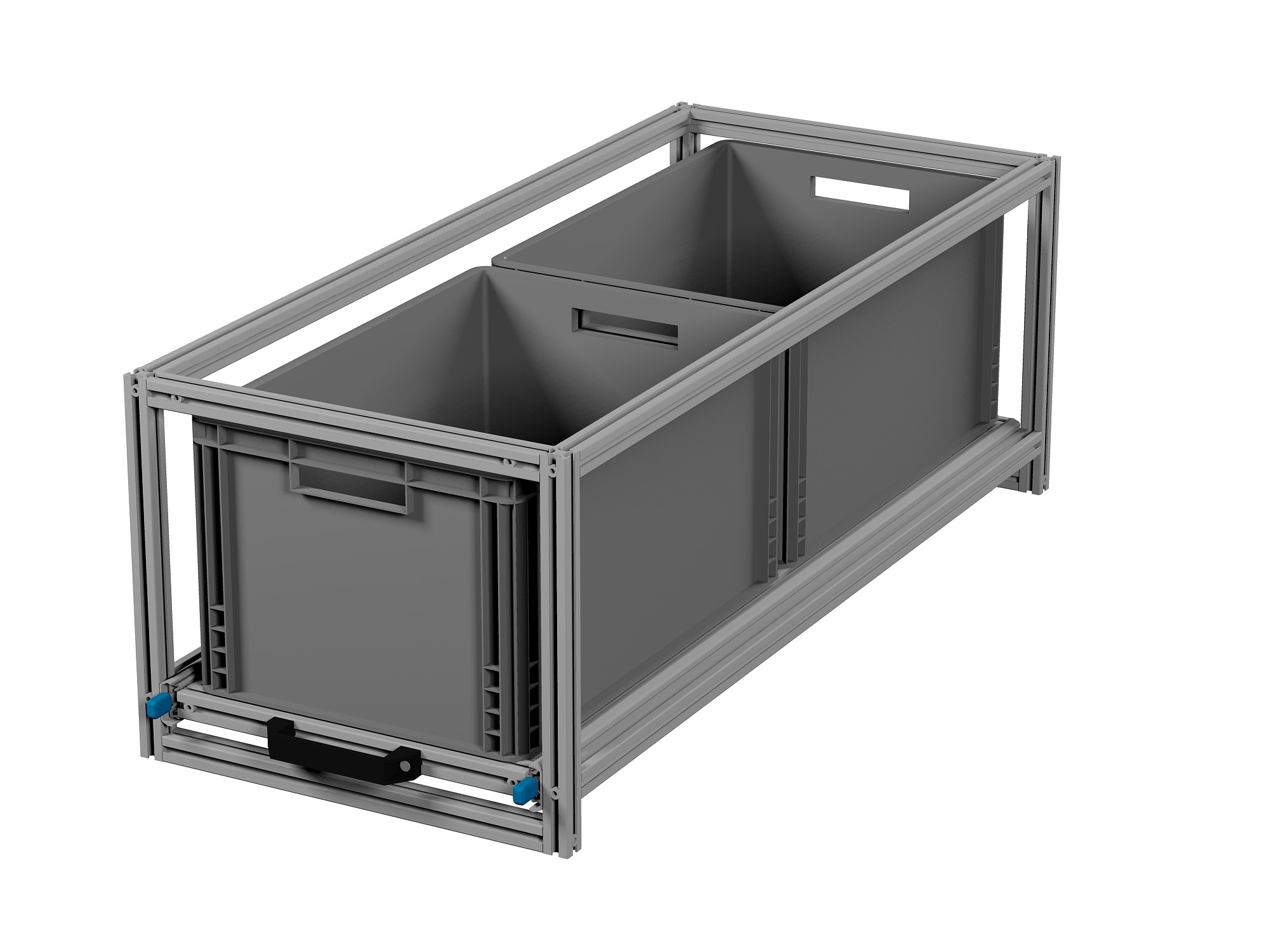 Heckauszug Euroboxen für Camper, Caravan, Wohnmobil & Nutzfahrzeuge, 70 kg Tragkraft, Typ 13, ohne Euroboxen