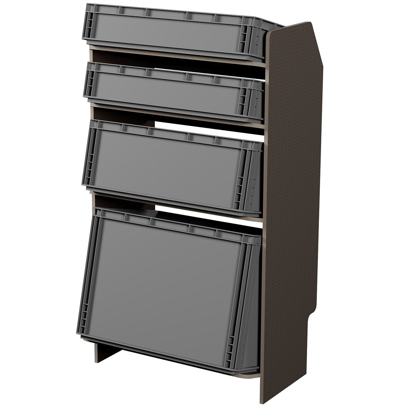 Fahrzeugregal für Euroboxen 600 x 400 mm, Typ 5, ohne Euroboxen