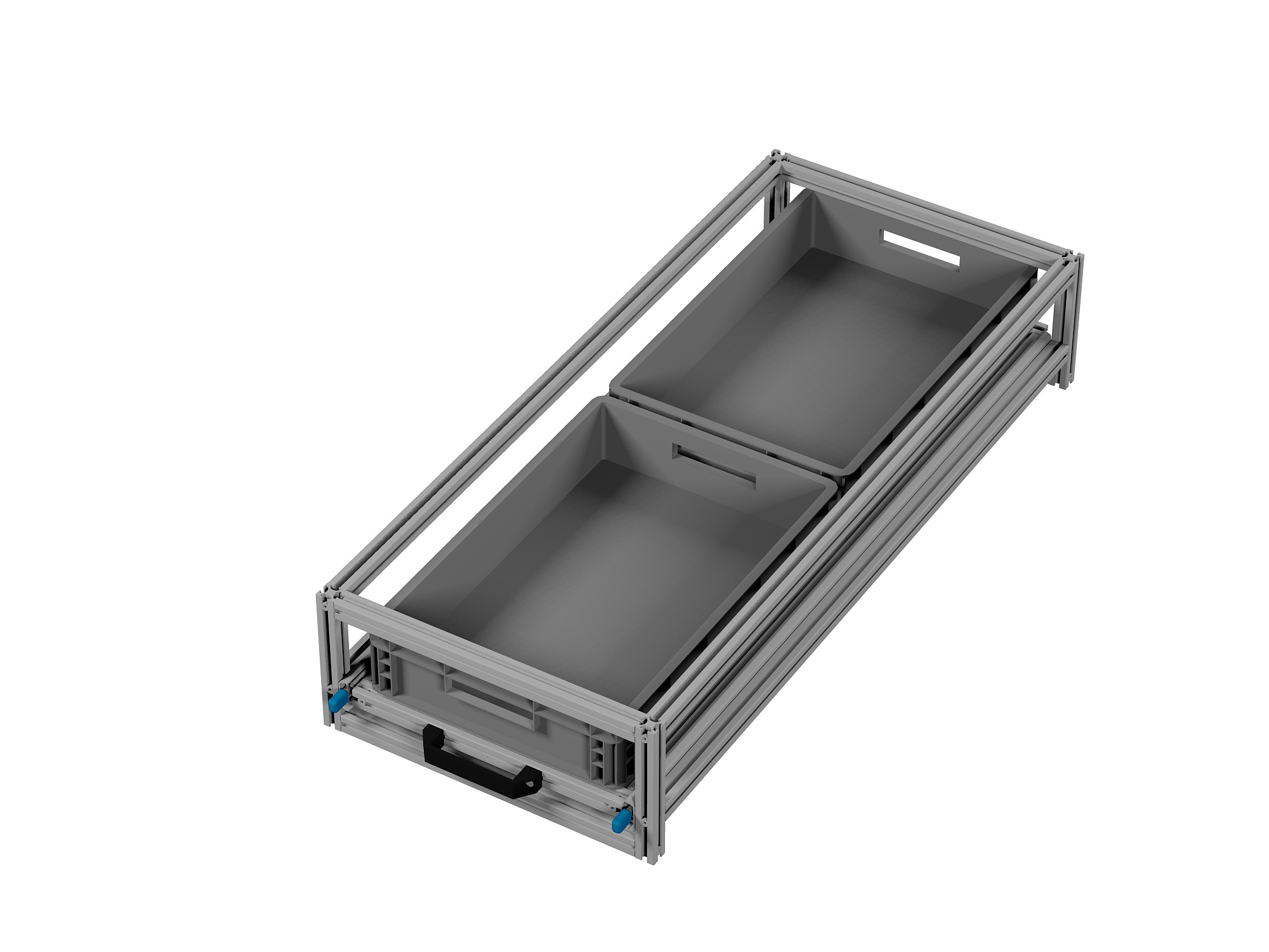 Heckauszug Euroboxen für Camper, Caravan, Wohnmobil & Nutzfahrzeuge, 70 kg Tragkraft, Typ 11, ohne Euroboxen