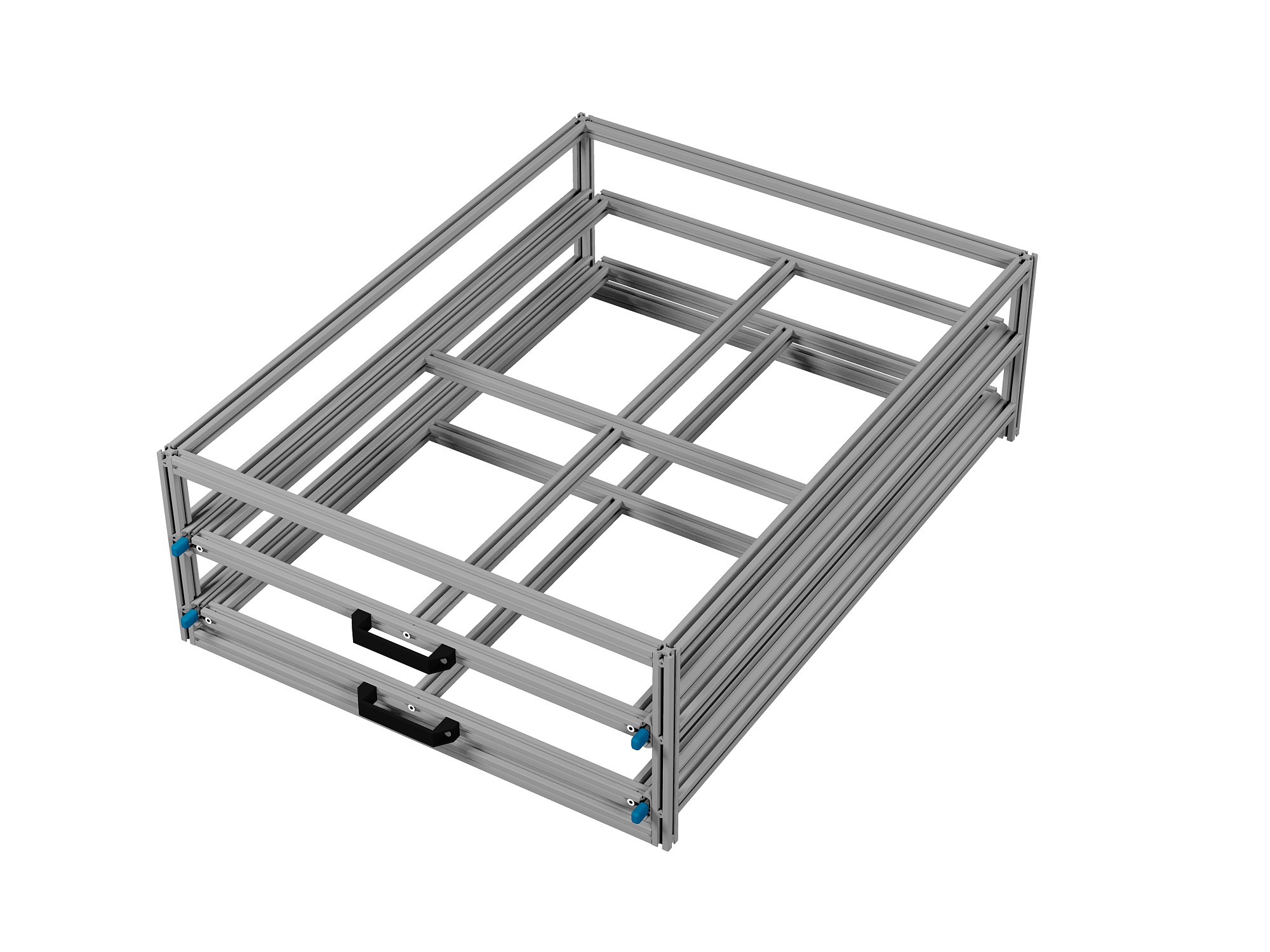 Heckauszug 800 x 1200 mm Euroboxen, 1-teilig, 2-stockig, für Camper, Caravan, Wohnmobil & Nutzfahrzeuge