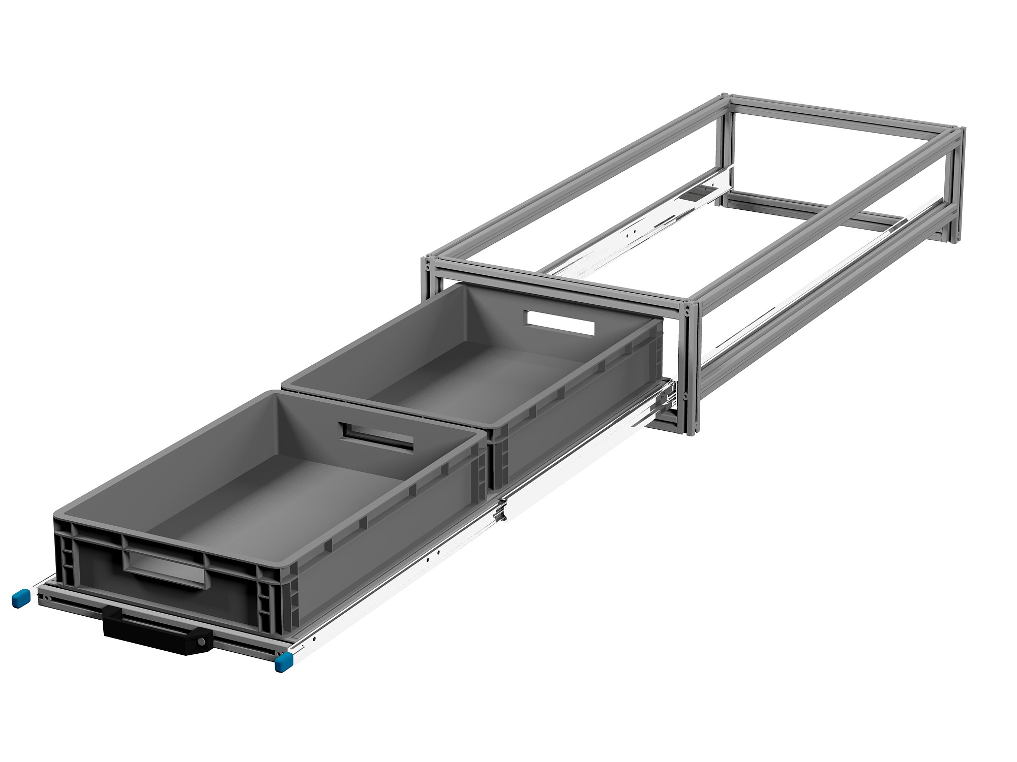 Heckauszug Euroboxen für Camper, Caravan, Wohnmobil & Nutzfahrzeuge, 220 kg Tragkraft, Typ 11, ohne Euroboxen