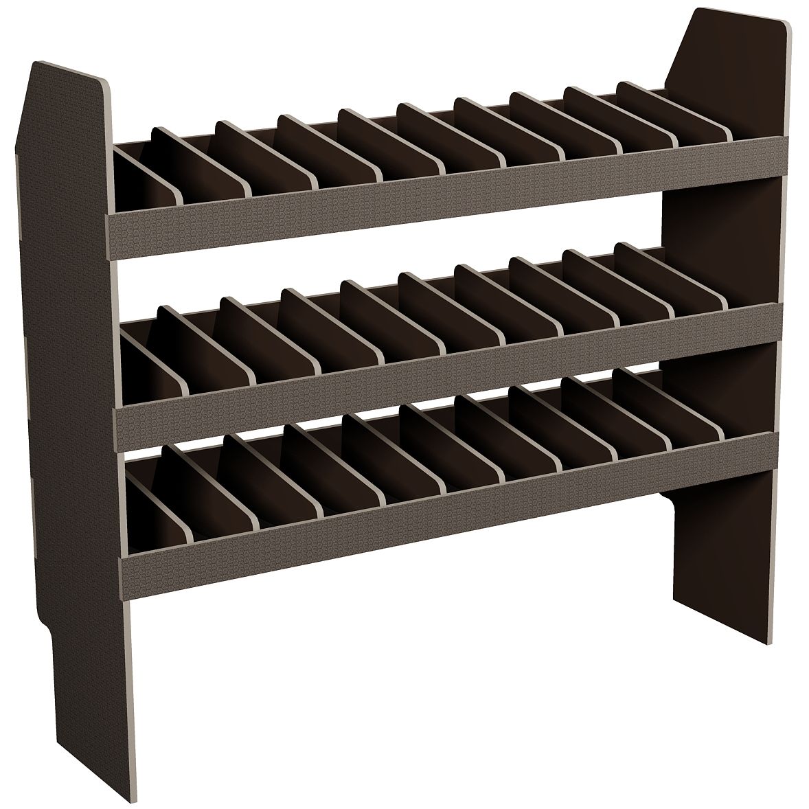 Fahrzeugregal 1450 x 1150 x 350 mm, für Einstecktrennwände, 340 mm Bodenfreiheit