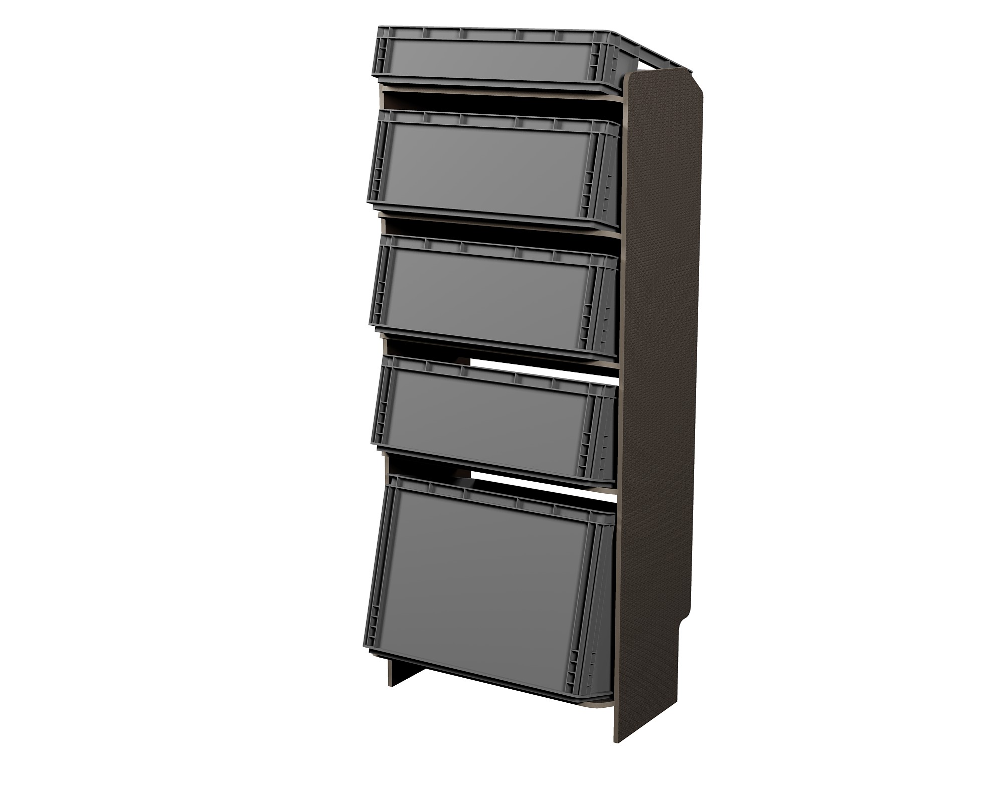 Fahrzeugregal für Euroboxen 600 x 400 mm, Typ 3, ohne Euroboxen