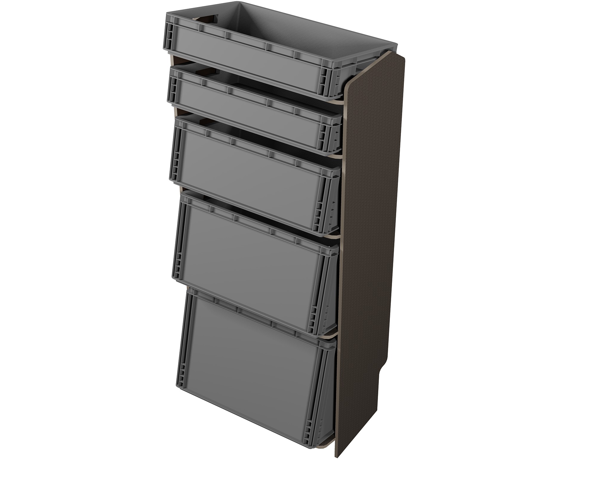 Fahrzeugregal für Euroboxen 600 x 400 mm, Typ 4, mit Euroboxen