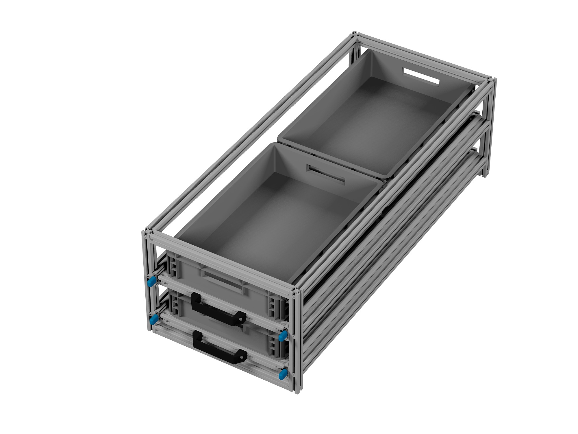 Heckauszug Euroboxen für Camper, Caravan, Wohnmobil & Nutzfahrzeuge, 220 kg Tragkraft, Typ 4, ohne Euroboxen