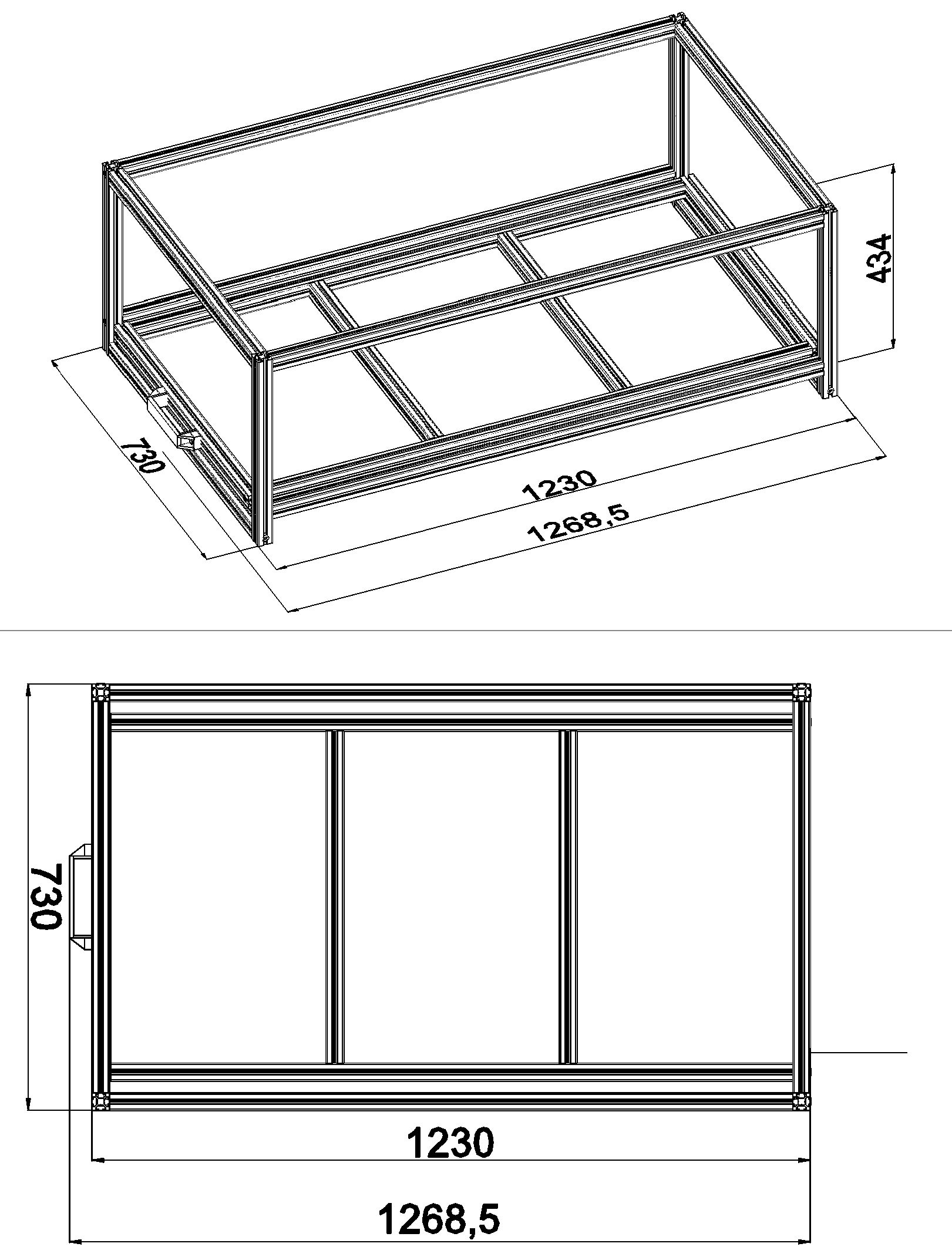 Heckauszug 600 x 1200 mm Euroboxen für Camper, Caravan, Wohnmobil & Nutzfahrzeuge, 70 kg Tragkraft, Typ 43, ohne Euroboxen