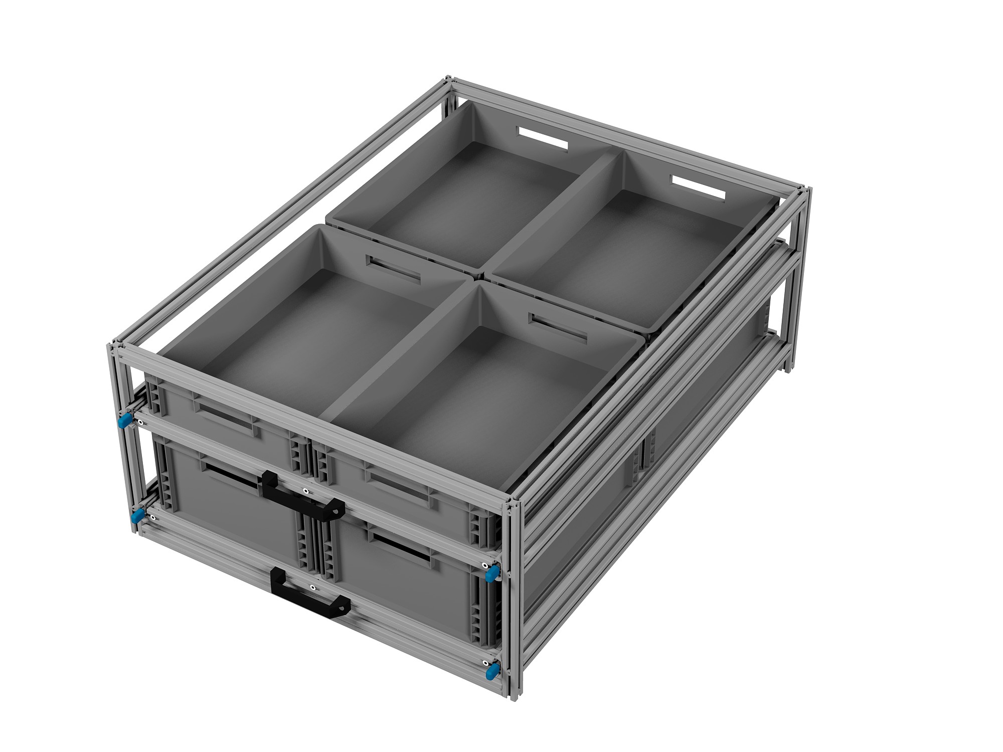 Heckauszug 800 x 1200 mm Euroboxen für Camper, Caravan, Wohnmobil & Nutzfahrzeuge, 220 kg Tragkraft, Typ 33, ohne Euroboxen