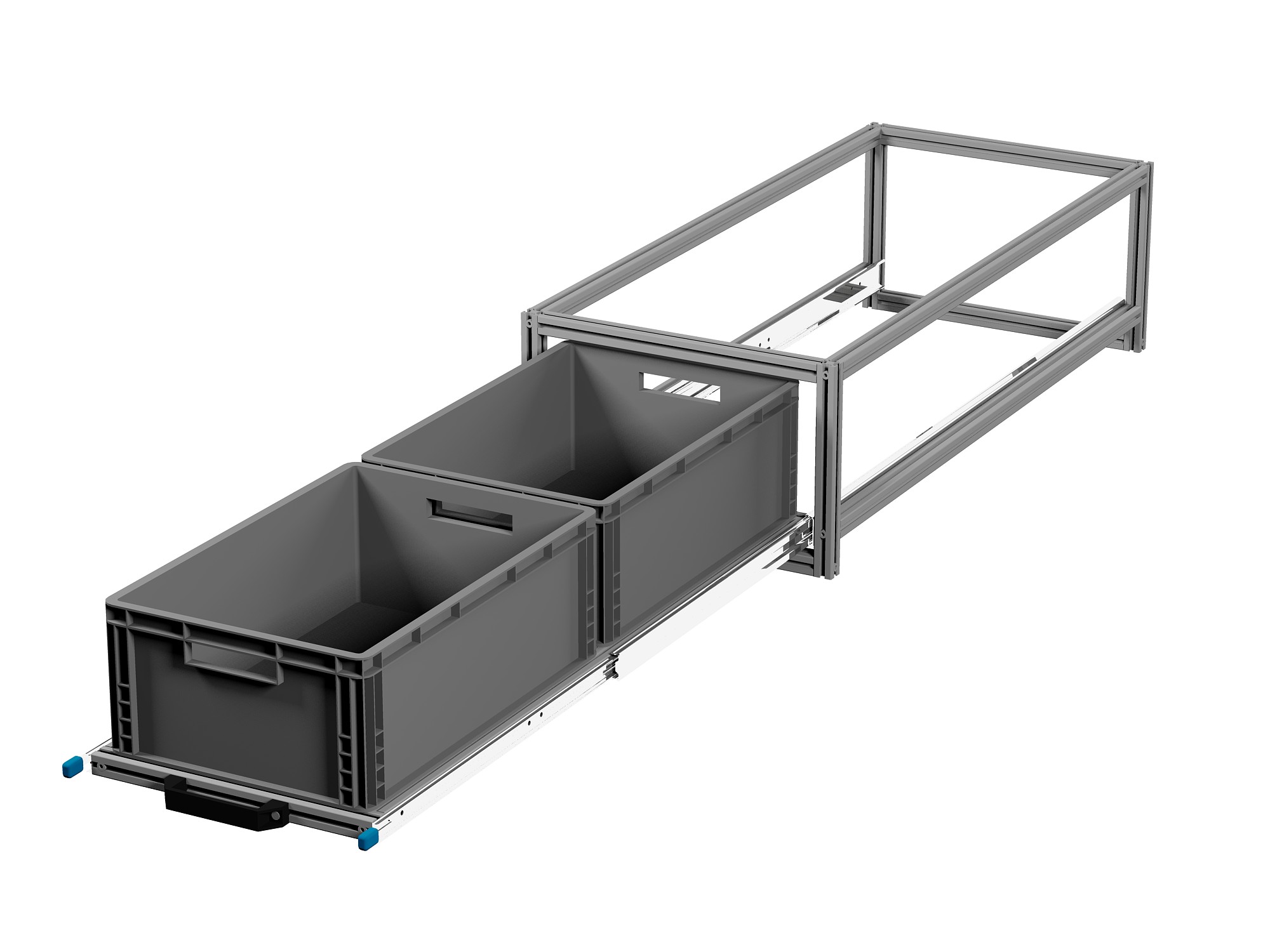 Heckauszug Euroboxen für Camper, Caravan, Wohnmobil & Nutzfahrzeuge, 220 kg Tragkraft, Typ 12, ohne Euroboxen